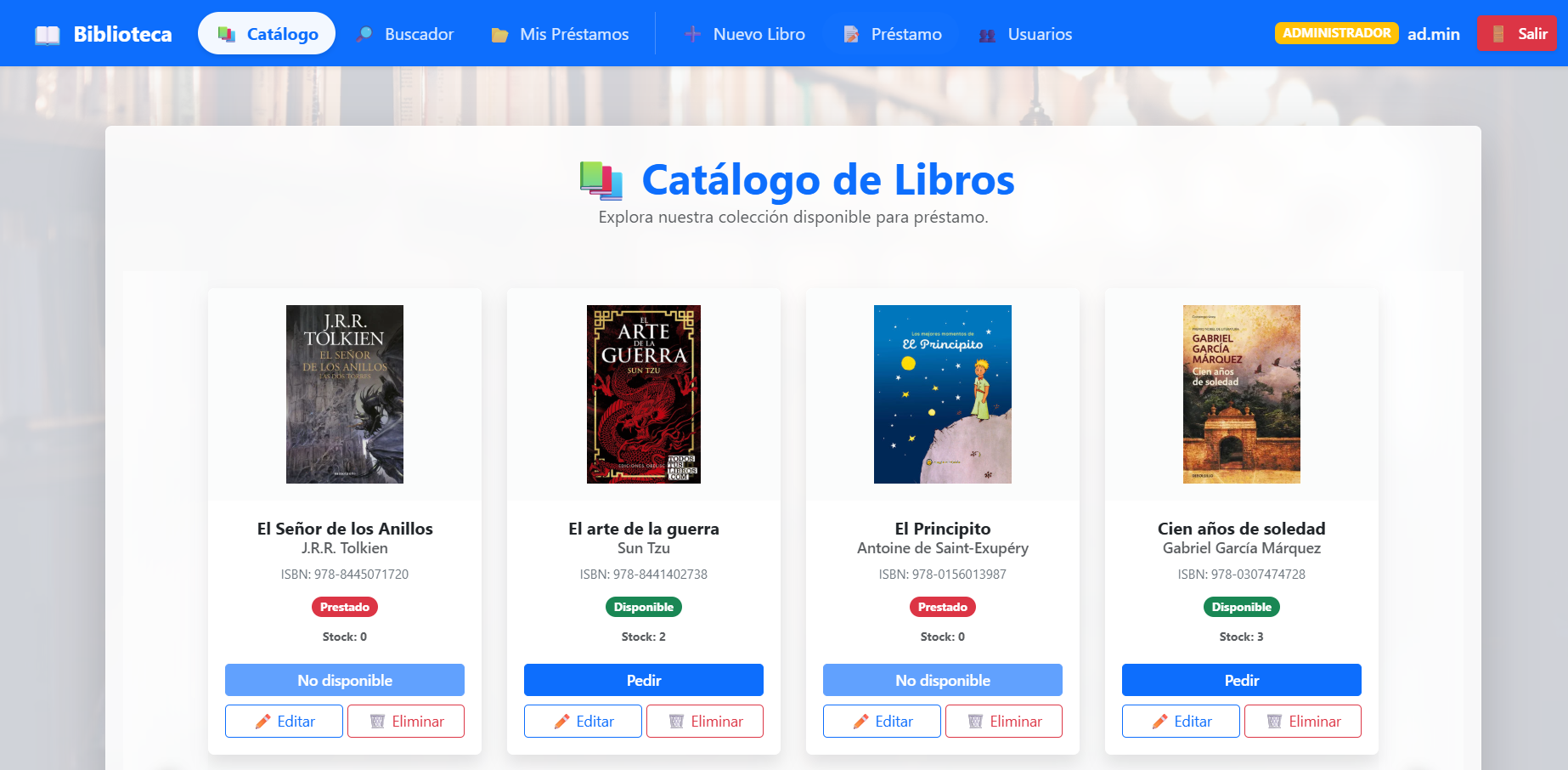 Sección de Libros